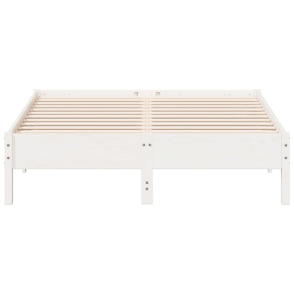 Letto senza Materasso Bianco 140x200 cm Legno Massello di Pino