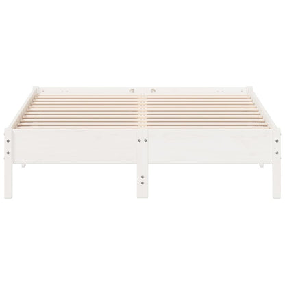 Letto senza Materasso Bianco 120x200 cm Legno Massello di Pino