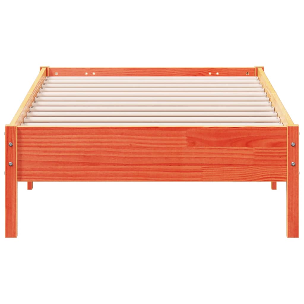 Letto senza Materasso Marrone Cera 90x200 cm Legno di Pino