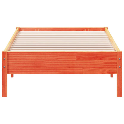 Letto senza Materasso Marrone Cera 90x200 cm Legno di Pino