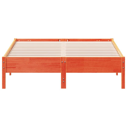 Letto senza Materasso Marrone Cera 140x190 cm in Legno di Pino