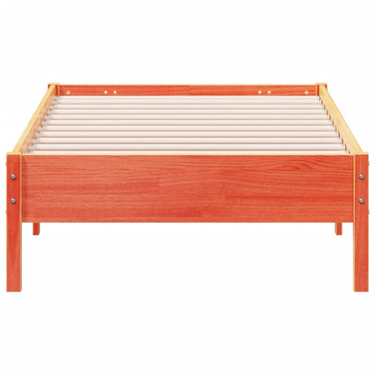 Letto senza Materasso Marrone Cera 90x190 cm in Legno di Pino