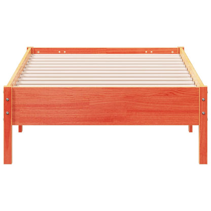 Letto senza Materasso Marrone Cera 75x190 cm in Legno di Pino