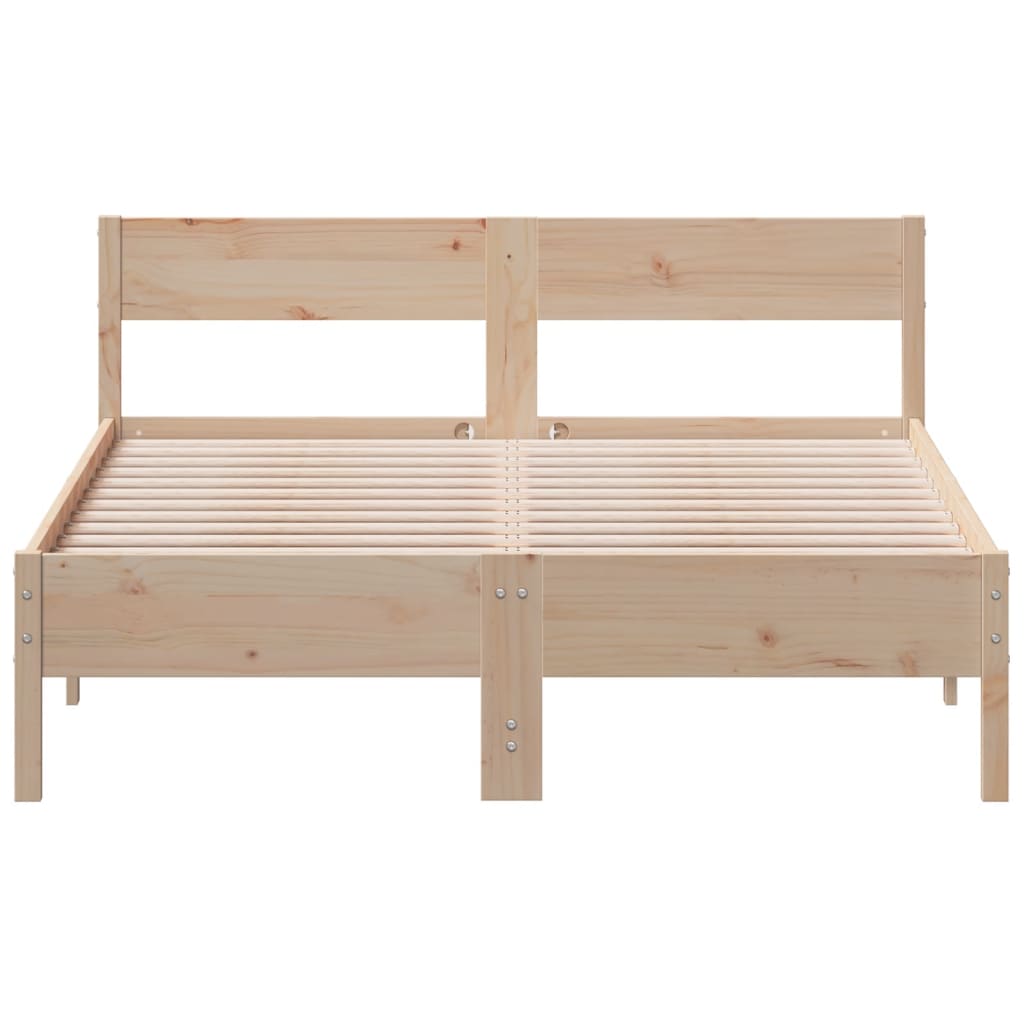 Letto senza Materasso 160x200 cm in Legno Massello di Pino
