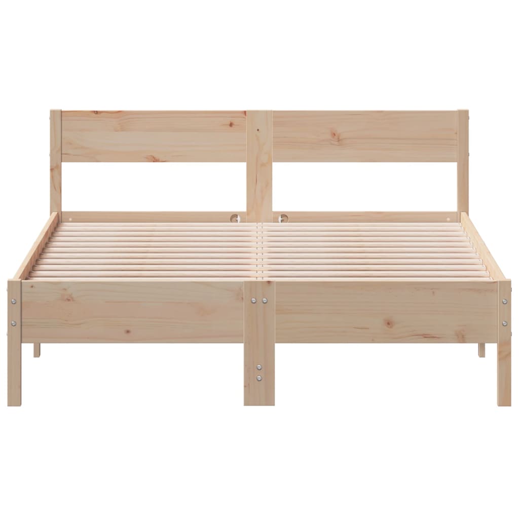 Letto senza Materasso 150x200 cm in Legno Massello di Pino