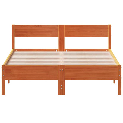 Letto senza Materasso Marrone Cera 150x200 cm in Legno di Pino