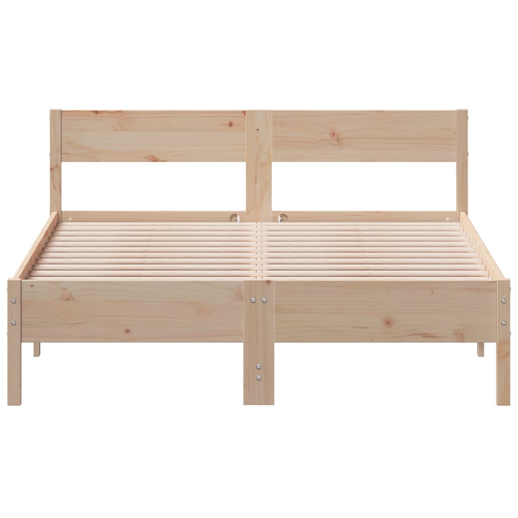 Letto senza Materasso 140x200 cm in Legno Massello di Pino