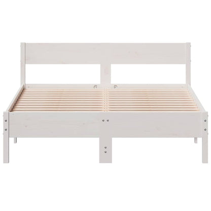 Letto senza Materasso Bianco 140x200 cm Legno Massello di Pino