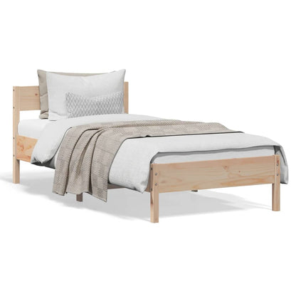 Letto senza Materasso 90x200 cm in Legno Massello di Pino