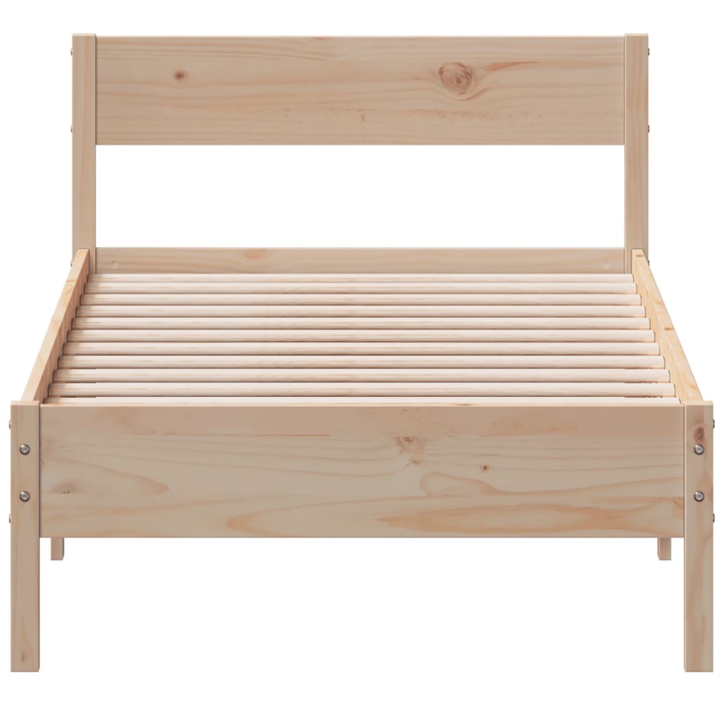 Letto senza Materasso 90x200 cm in Legno Massello di Pino