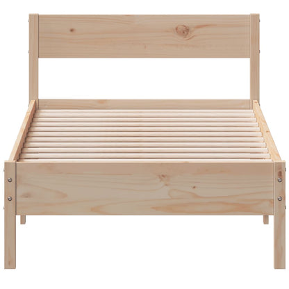 Letto senza Materasso 90x200 cm in Legno Massello di Pino