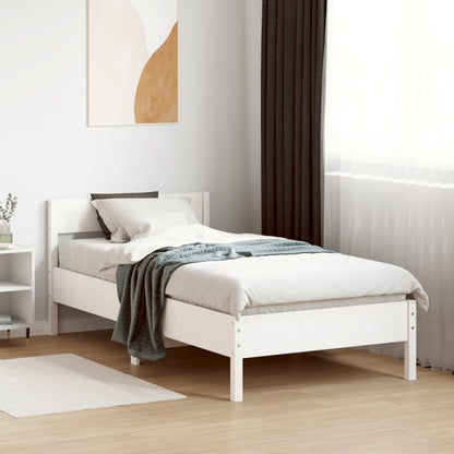 Letto senza Materasso Bianco 90x200 cm Legno Massello di Pino