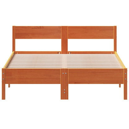 Letto senza Materasso Marrone Cera 140x190 cm in Legno di Pino