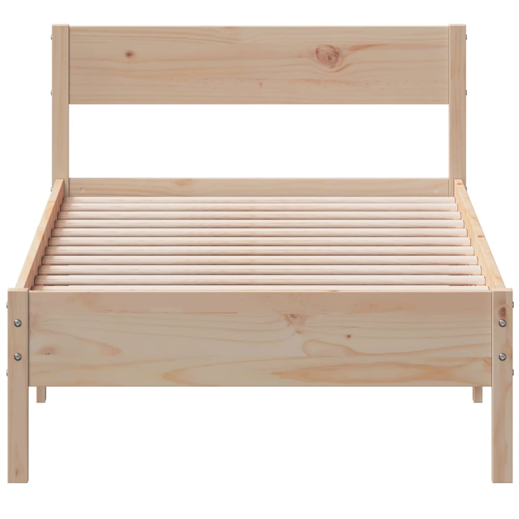 Letto senza Materasso 75x190 cm in Legno Massello Pino