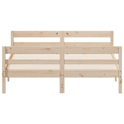 Letto senza Materasso 140x200 cm in Legno Massello di Pino