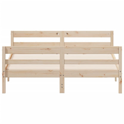 Letto senza Materasso 120x200 cm in Legno Massello di Pino