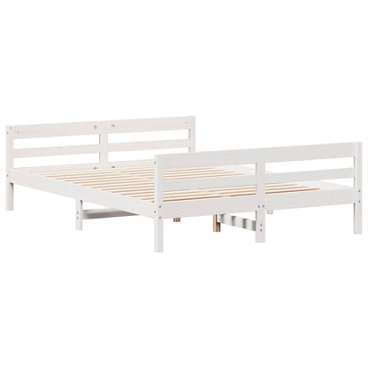 Letto senza Materasso Bianco 120x200 cm Legno Massello di Pino