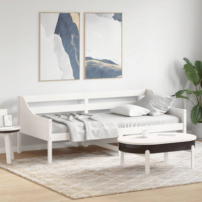 Dormeuse senza Materasso Bianca 80x200 cm Legno Massello Pino