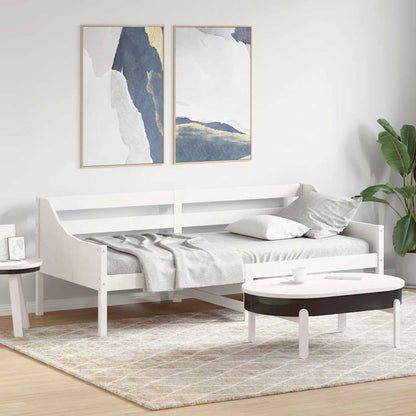 Dormeuse senza Materasso Bianca 90x200 cm Legno Massello Pino