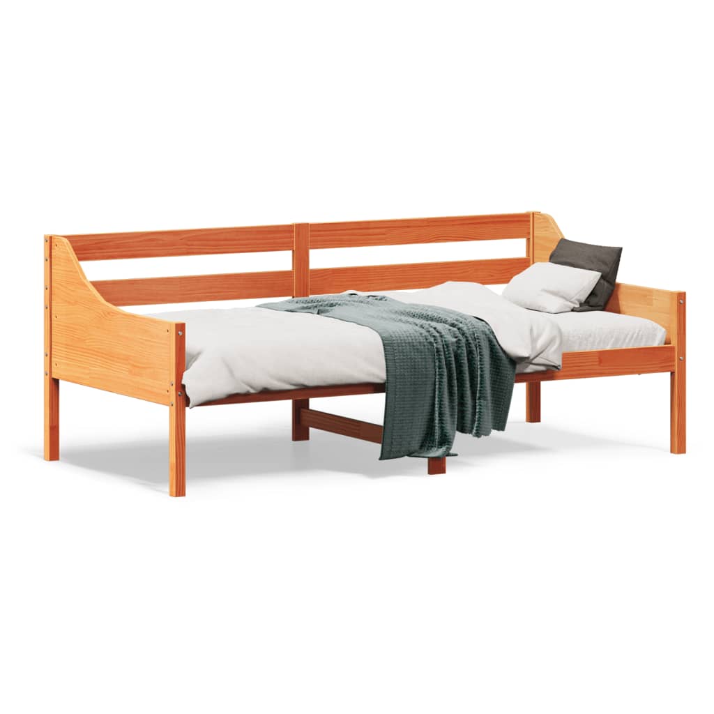 Dormeuse senza Materasso Marrone Cera 75x190 cm Legno di Pino