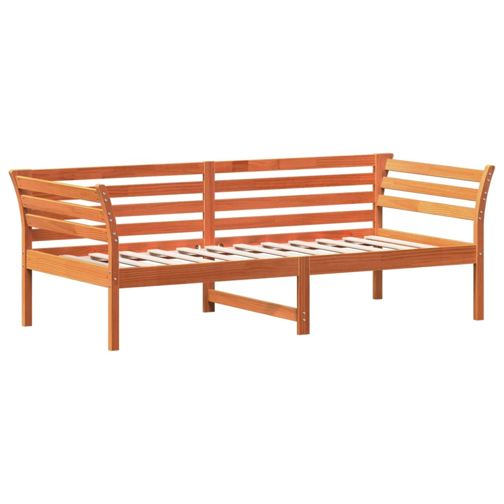 Dormeuse senza Materasso Marrone Cera 100x200 cm Legno di Pino