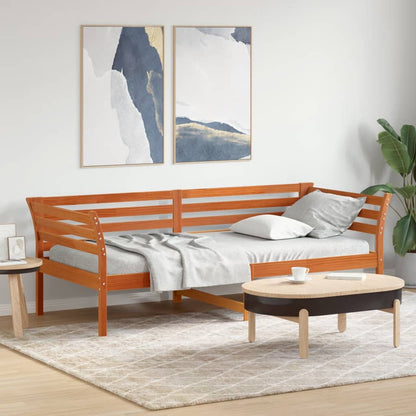 Dormeuse senza Materasso Marrone Cera 100x200 cm Legno di Pino