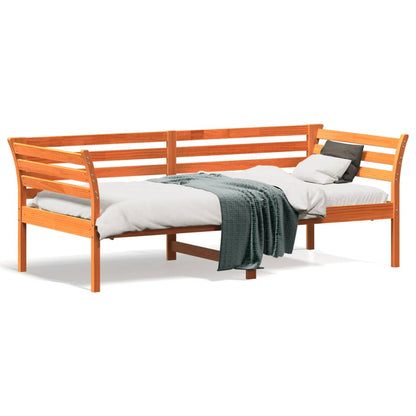 Dormeuse senza Materasso Marrone Cera 75x190 cm Legno di Pino
