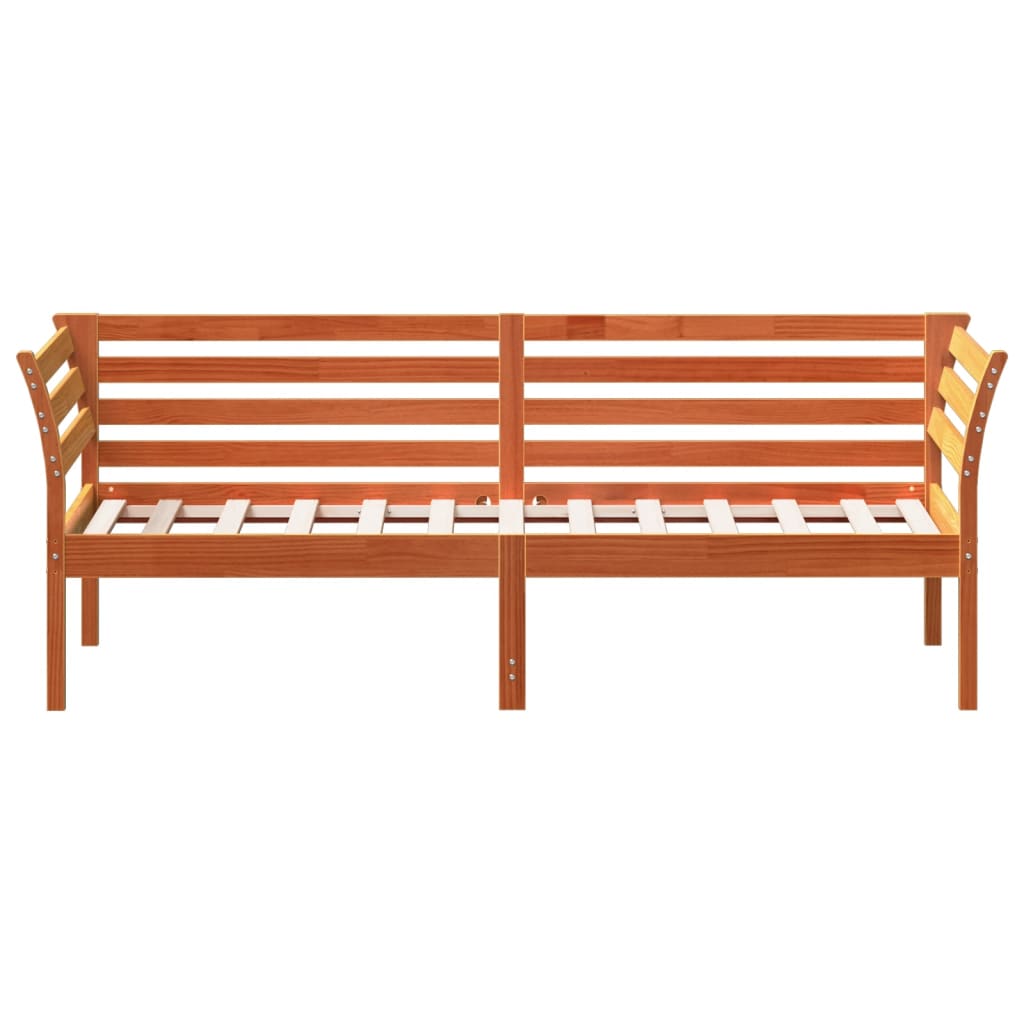 Dormeuse senza Materasso Marrone Cera 75x190 cm Legno di Pino