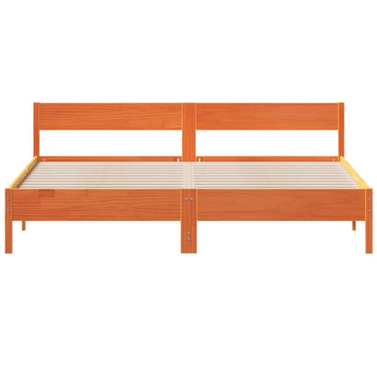 Giroletto senza Materasso Marrone Cera 180x200 cm Legno di Pino