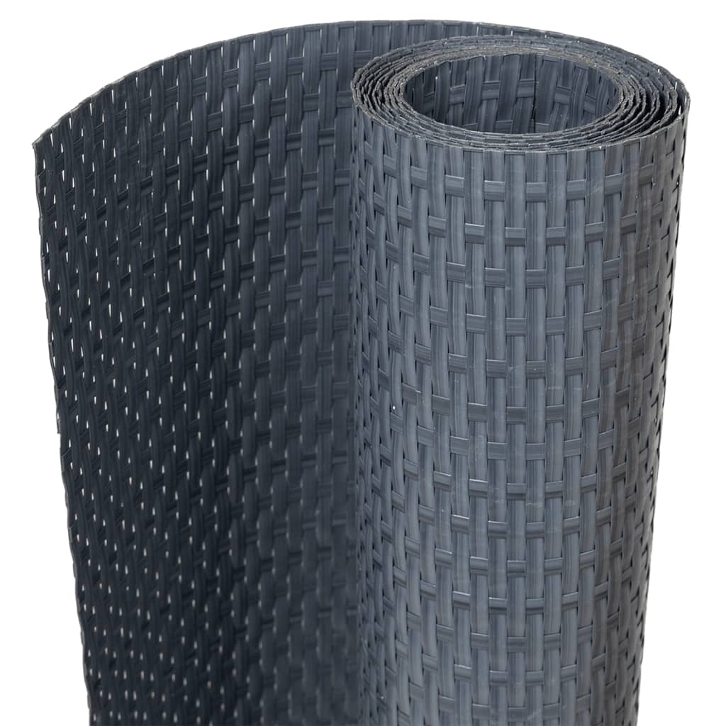 Paravento da Balcone Antracite 600x100 cm in Polyrattan