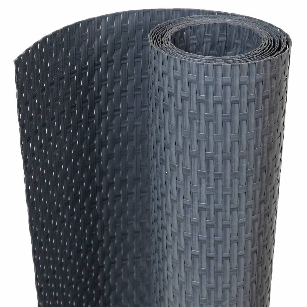 Paravento da Balcone Antracite 1000x100 cm in Polyrattan