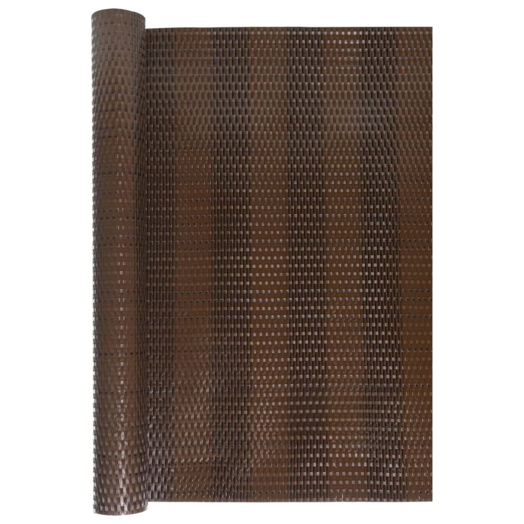 Paravento da Balcone Marrone e Nero 400x90 cm in Polyrattan