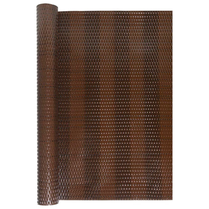 Paravento da Balcone Marrone e Nero 400x100 cm in Polyrattan