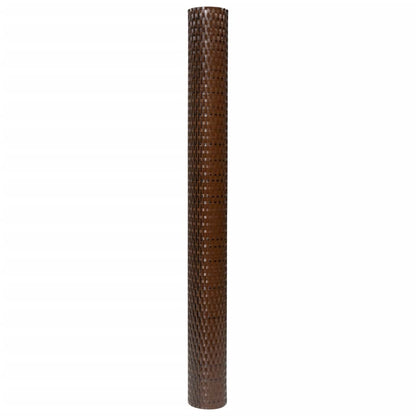 Paravento da Balcone Marrone e Nero 500x80 cm in Polyrattan