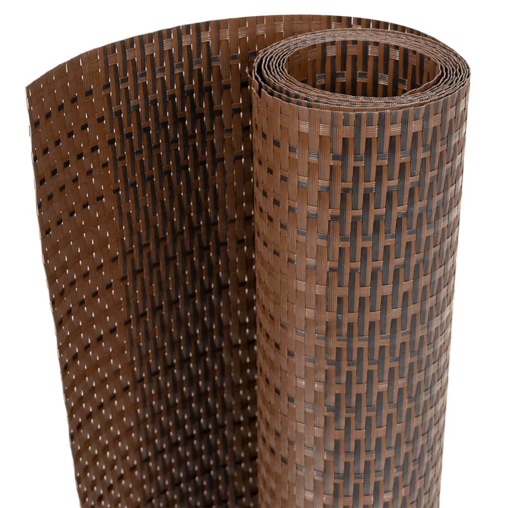 Paravento da Balcone Marrone e Nero 1000x80 cm in Polyrattan