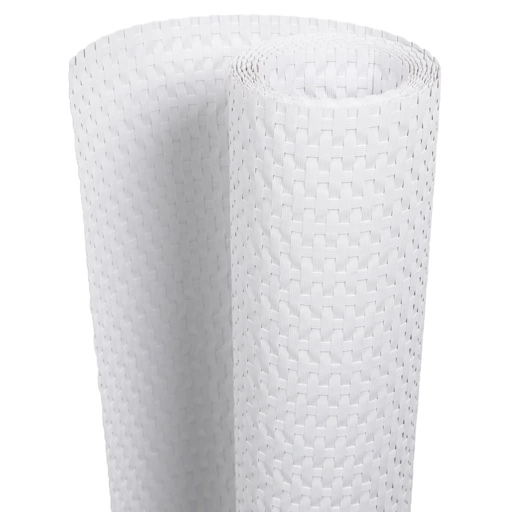 Paravento da Balcone Bianco 500x80 cm in Polyrattan