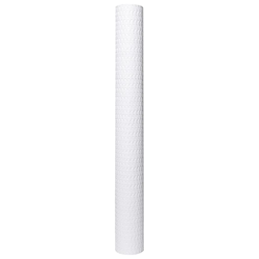 Paravento da Balcone Bianco 500x80 cm in Polyrattan