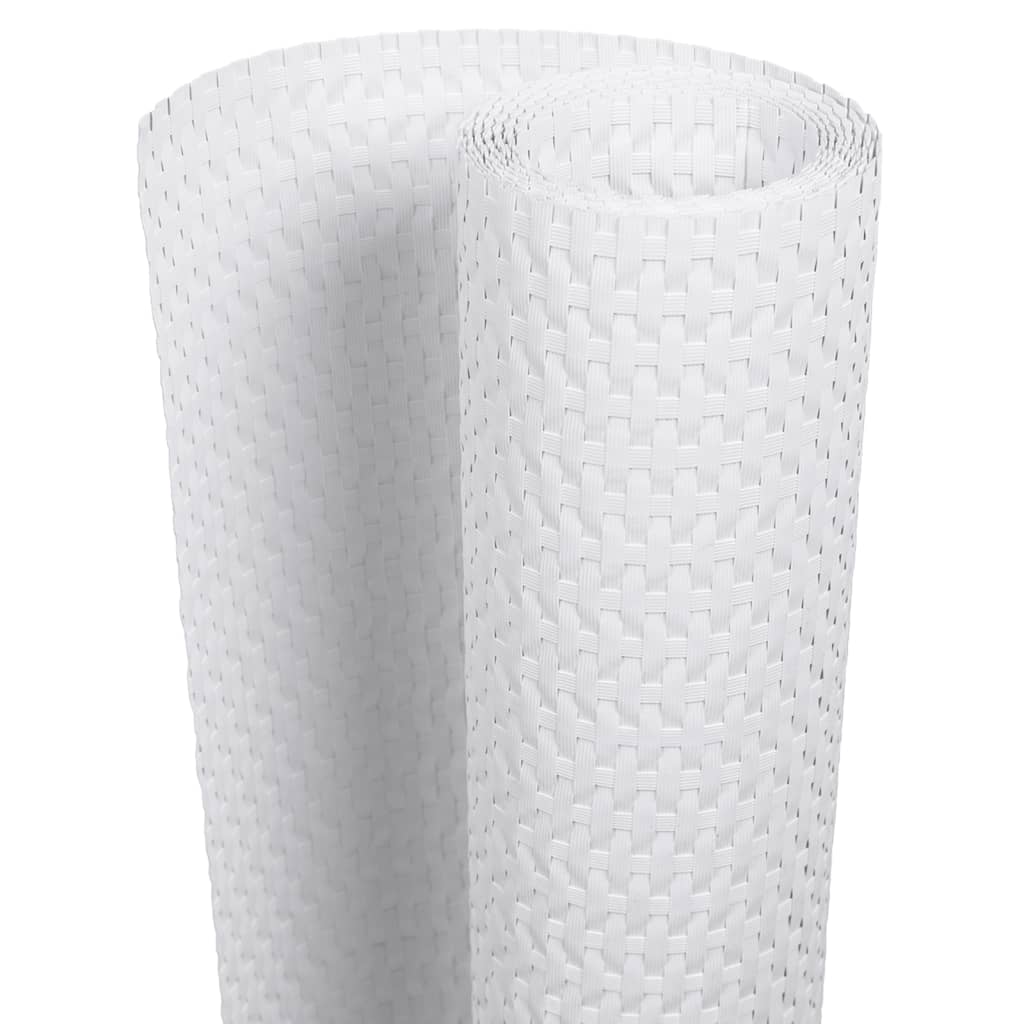 Paravento da Balcone Bianco 1000x80 cm in Polyrattan
