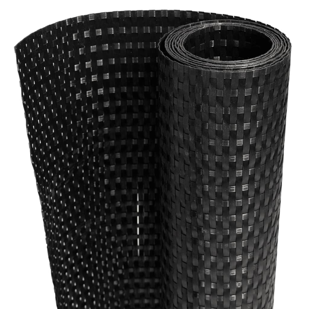 Paravento da Balcone Nero 400x100 cm in Polyrattan