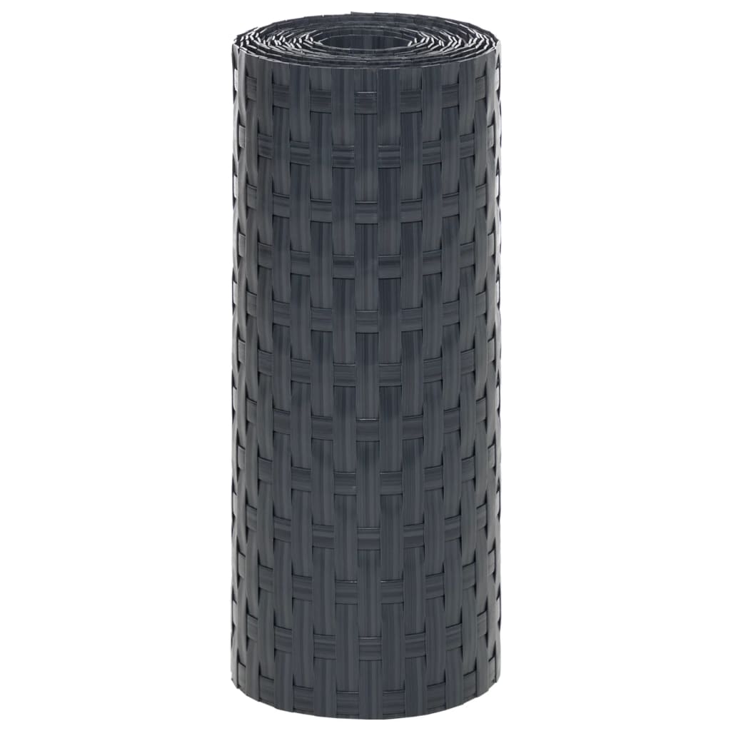 Schermi da Balcone 10 pz Antracite 255x19 cm in Polyrattan