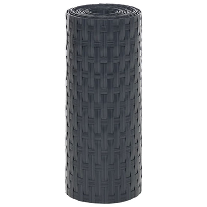Schermi da Balcone 10 pz Antracite 255x19 cm in Polyrattan