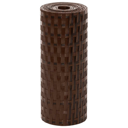 Schermi da Balcone 5 pz Marrone e Nero 255x19 cm in Polyrattan