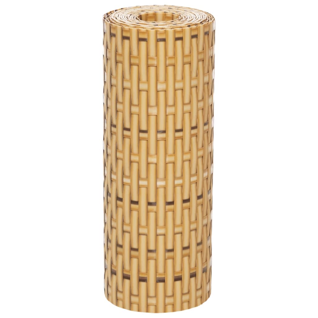 Schermi da Balcone 10 pz Marrone Chiaro 255x19 cm in Polyrattan
