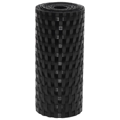 Schermi da Balcone 10 pz Neri 255x19 cm in Polyrattan