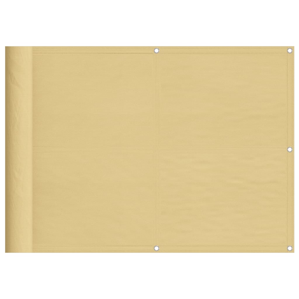 Paravento da Balcone Sabbia 75x400 cm 100% Poliestere Oxford