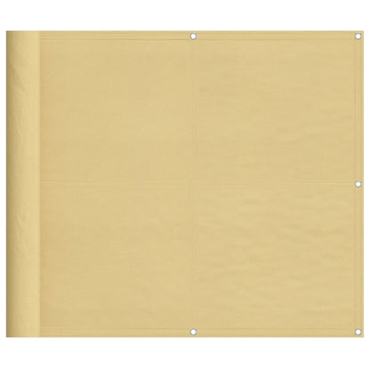 Paravento da Balcone Sabbia 90x600 cm 100% Poliestere Oxford