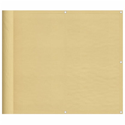 Paravento da Balcone Sabbia 90x700 cm 100% Poliestere Oxford