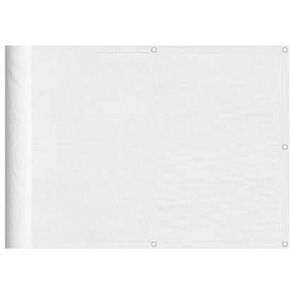 Paravento da Balcone Bianco 75x700 cm 100% Poliestere Oxford