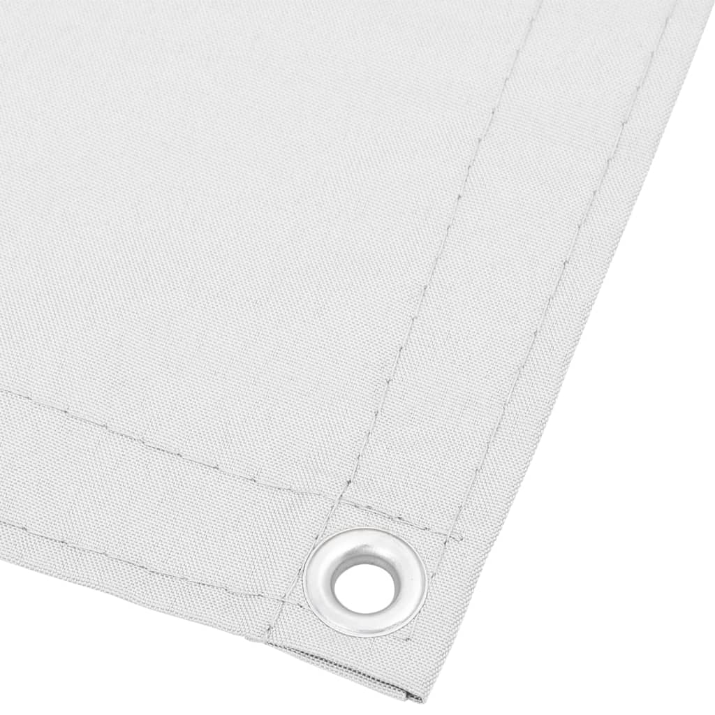 Paravento da Balcone Bianco 90x700 cm 100% Poliestere Oxford