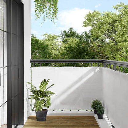 Paravento da Balcone Bianco 90x700 cm 100% Poliestere Oxford